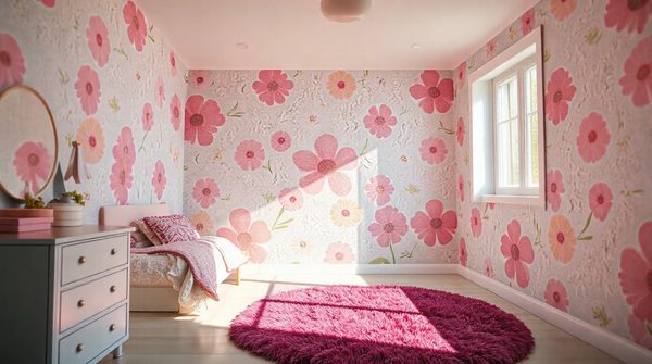 500 inspirations de papier peint pour une chambre de fille originale